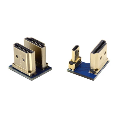CABLECY 2pcs/set HDMI to Micro HDMI Male Connector for Raspberry PI 3B/3B+/4B - Image 1 of 4