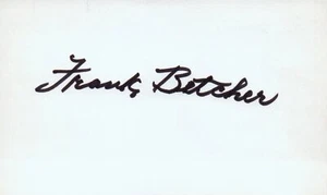 Frank Betcher 1910 St. Louis Cardinals Signed 3x5 Index Card with JSA COA - Picture 1 of 2