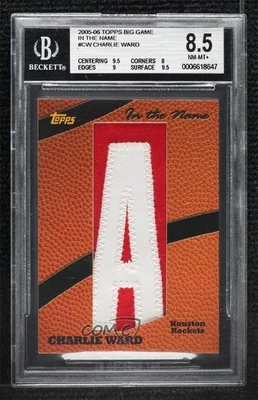 2005-06 Topps Big Game In The Name 1/1 Charlie Ward (A) BGS 8,5 r1i Foto 1 de 3