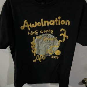 Camiseta Awolnation Talla L 2018 Tour Here Come The Runts aspecto desgastado unisex - Imagen 1 de 6