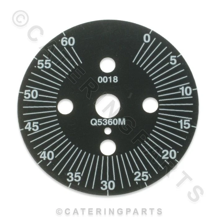 CATERING PARTS UK KNF02 METALL AUFSCHRAUBBLENDE PLATTE FÜR 60 MINUTEN RÜCKLAUF TIMER 60mm DURCHMESSER