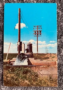 Fresno County agricultura AGUA brota de pozo riego algodón soporte POSTAL - Imagen 1 de 16