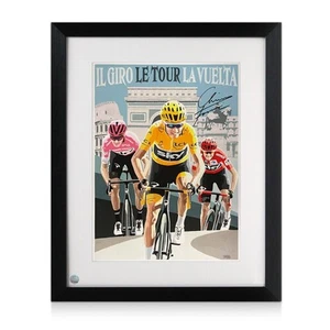 Chris Froome Signed Cycling Fine Art Print: Grand Tour Triple. Framed - Picture 1 of 3