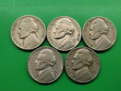 Níquel Jefferson 55p 1942d 51s. Tu elección de fechas semi clave. Por favor lea.  Foto 1 de 2