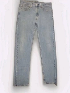 Jeans De Colección Levi’s 505 Ajuste Regular Y2K Denim Lavado Claro Azul Talla 34X36 - Imagen 1 de 12