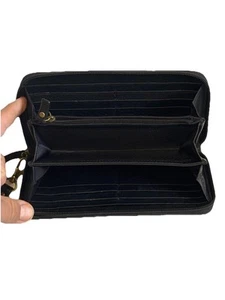 Duluth Trading Black Lifetime Leather Wallet Wristlet Clutch Women’s - Picture 1 of 9