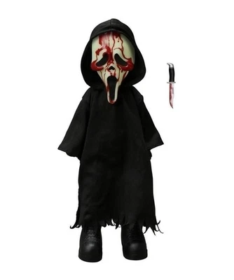 Кукла Mezco Living Dead: Scream Bloody Glow-in-The-Dark Ghostface, 10 дюймов - Изображение 1 из 4