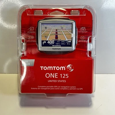 New Sealed TomTom One 125 Portable GPS Car Navigation System Touch Screen G12 - Image 1 of 4