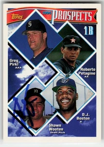 1994 Topps Greg Pirkl/Roberto Petagine/D.J. Boston/Shawn Wooten #448 RC Auto - Picture 1 of 2