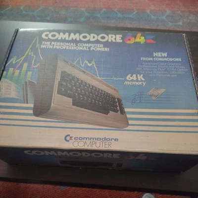 Consola Commodore 64 Original De Colección RARA Nueva-Caja Abierta HECHA EN EE. UU. Foto 1 de 3