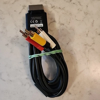 Official OEM Microsoft Xbox 360 AV Composite Audio/Video Cable RCA - Image 1 of 4