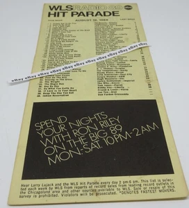 WLS Radio 89 Chicago TOP 45 Survey AUG 19, 1968 #1 Single The Rascals - Picture 1 of 11