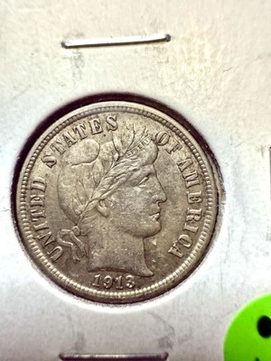 1913 Barber Dime – Excellent Eye Appeal - Image 1 of 4