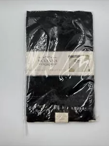 McKenna Microfiber Spill Proof Black Square Tablecloth 52” Seats 4 - Picture 1 of 9