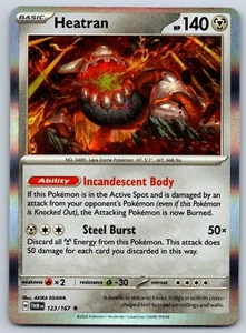 Heatran - Holo Rare - Twilight Masquerade TWM 123/167 Pokemon Card - Picture 1 of 1