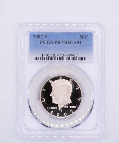 2007-S Kennedy Half Dollar PCGS PR70DCAM Proof 70 FREE SHIPPING Cover