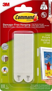3 x Command LARGE Picture Hanging Strips, Adhesive Strips ( White ) - 3 Packs - Picture 1 of 1
