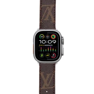 DESIGNERSKI pasek do zegarka Apple seria 1 2 3 4 5 6 7 8 9 10 SE ULTRA 1 2 L BRĄZOWY - Zdjęcie 1 z 13
