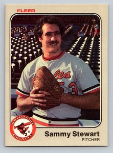 1983 Fleer Baseball #74 Sammy Stewart Baltimore Orioles