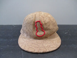 New Era Hat Cap Fitted Mens 7 1/2 Brown Red Snow Man Jeezy Hip Hop Rap Music