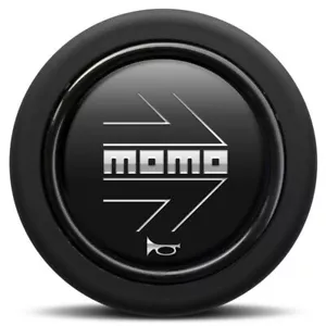 Brand New JDM Racing Steering Wheel Horn Button Black / Silver 59mm - Picture 1 of 1