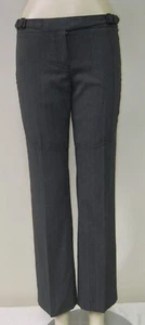 Pantaloni eleganti BARBARA BUI grigio lana autocintura zip tasche gamba dritta 38 S usati in ottime condizioni - Foto 1 di 8