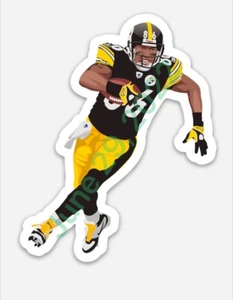 Hines Ward#86 MAGNET -Pittsburgh Steelers NFL Vector art Man Cave Hardhat - Picture 1 of 1