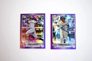 2022 Topps Chrome Update JULIO RODRIGUEZ RC Purple Refractors #USC150 + USC165 - Bild 1 von 2