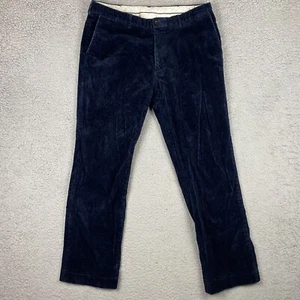 Vintage Polo Ralph Lauren 38 x 32 Navy Blue Corduroy Preston Pants - Picture 1 of 16