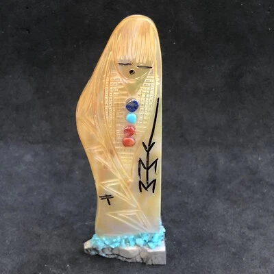 Zuni 2 玉米少女恋物癖 - Gloria Chattin- 贝壳绿松石礼物-华丽 f6905 — 第 1/4 张图片