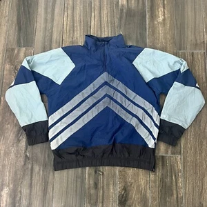 Rare Adidas Originals Anorak Jacket Nova Blue Half Zip Nylon Medium - Picture 1 of 9