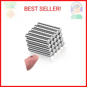 200Pcs Small Magnets, 3x2 mm Mini Tiny Round Magnets, Micro Magnets for Crafts, - Picture 1 of 2