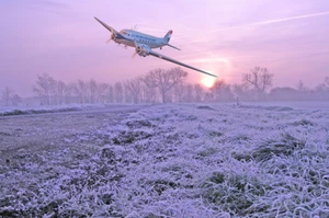 DC-3 Dakota, misty, flying dutchman, canvas prints various sizes free delivery  - Picture 1 of 1