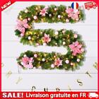 Christmas Garland Battery Operated Gifts 2.7m for Front Door (Pink)
