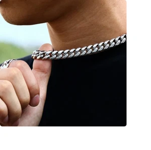 8MM SOLID Stainless Steel MIAMI CUBAN CURB 8 mm Chain 18" NECKLACE Men hip hop - Picture 1 of 4