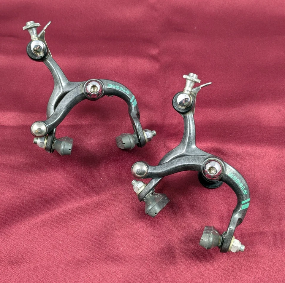 Modolo Green Stripe Brake Set F&R Anodized Gray Aztec Pads RARE B39 - Image 1 of 4