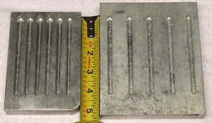 Vintage Aluminium Form Lot zur Herstellung von Weichplastik Köderwürmern (Angeln) - Bild 1 von 8