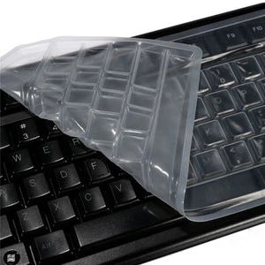 1 Clear Silicone Computer Keyboard Cover Skin Key Board Protector For PC Desktop - Picture 1 of 6