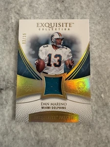 2007 Upper Deck Exquisite DAN MARINO Exquisite Patch Game Worn Jersey Gold /15 - Picture 1 of 10