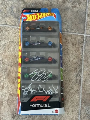Paquete de 5 F1 Hot Wheels FIRMADO Gabriel Bortoleto Kick Sauber Haas McLaren Alpine RB Foto 1 de 4