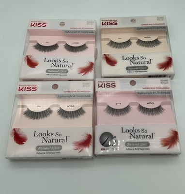 KISS Natural Effect Shy Lashes KFL01 60483 Eyelashes NEW - Lot Of 4 - Image 1 of 2