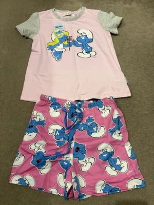 Nuevo con etiquetas Peter Alexander Pitufo Pitufina Verano Pj Set - TALLA 6 Niños Foto 1 de 2