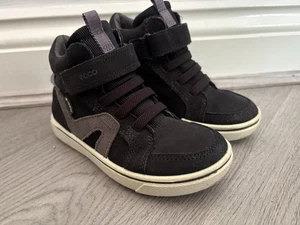 Ecco Glyder Boys Kids Black Gore-Tex High Top Trainers Boots - Size UK 9.5 - VGC - Picture 1 of 10