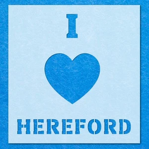 I Love Hereford Schablone, Mylar Airbrush Malerei Wandkunst Handwerk - Bild 1 von 36