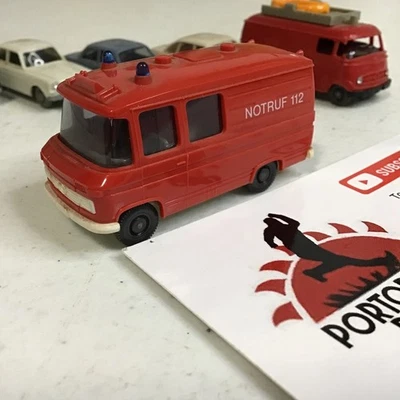 WIKING RED #508 ROJO MERCEDES BENZ BOMBEROS SERVICIO DE EMERGENCIA FURGONETA HO 1:87 ALEMANIA Foto 1 de 4