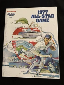 1977 MLB. Baseball ALL-STAR Game Program Yankee Stadium Bench Brett Fisk YAZ - Picture 1 of 10