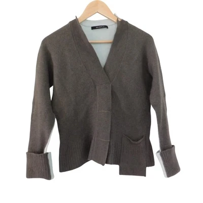 Sita Murt Womens Sweater Extra fine wool Angora Color Block Gray Green 48 Medium - Image 1 of 4