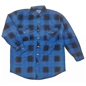 Elutex Thermohemd Größe M 100% Baumwolle Blau/Schwarz Kariert mit Futter - Bild 1 von 2