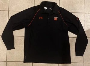Camicia Under Armour UA Uomo LG L Maryland Terps Basket Leggera LS Nera - Foto 1 di 8
