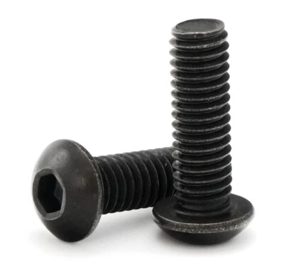 ALBANY COUNTY FASTENERS #10-32 | Black Oxide Stainless Steel Button Head Socket Cap Screws - All Lengths